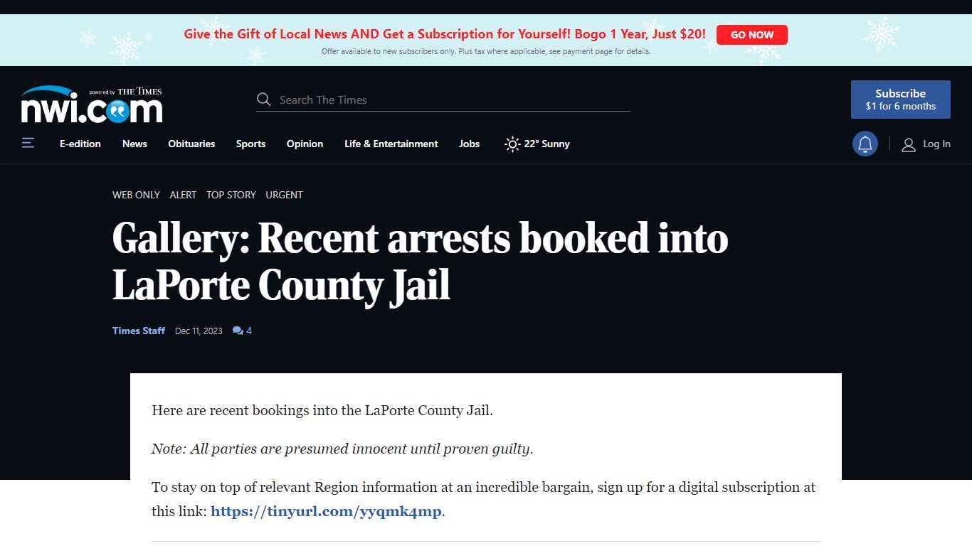 Gallery: Recent arrests booked into LaPorte County Jail